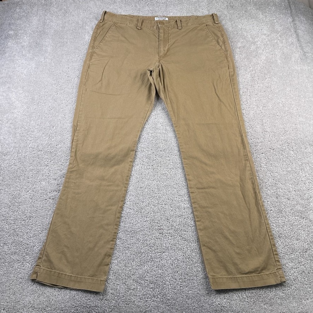 Express Pants mens 36x32 Tan Khaki Finn Slim Fit Straight Leg Chino Casual